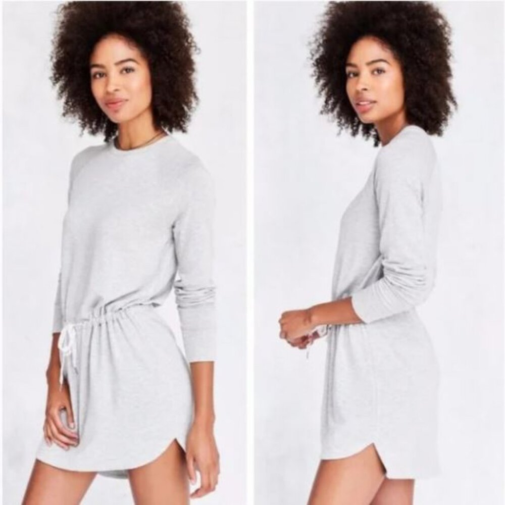 Urban Outfitters Silence + Noise Gray Tie Waist Sweatshirt Dress. Size S